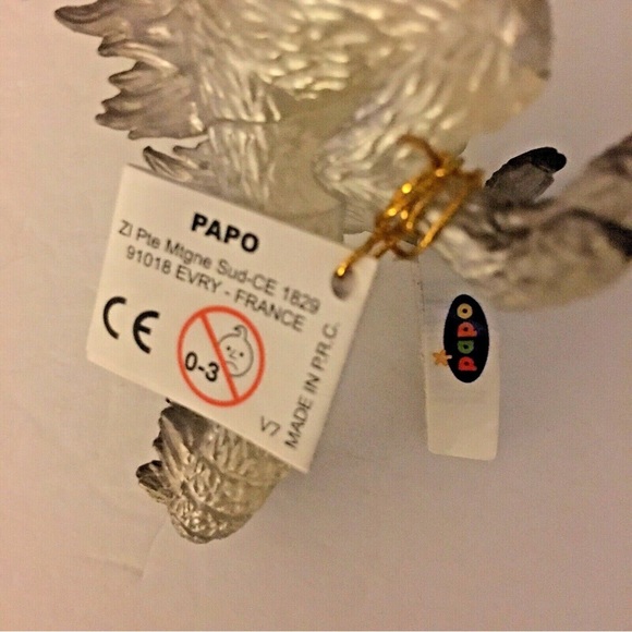 Papo Dragon of Brightness Toy Figure Silver Tone NWT - Picture 6 of 8